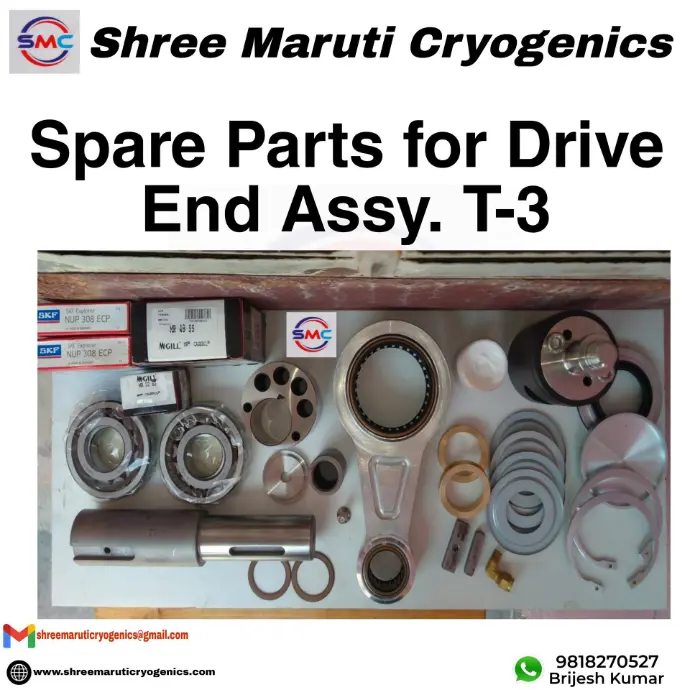 T3 DRIVE END SPARE PARTS, T 3 DRIVE END SPARE PARTS CRYOGENICS PUMP